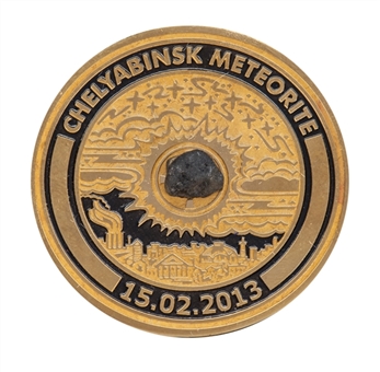 2014 Sochi Winter Olympics Meteorite-Embedded Gold Medal with Original Presentation Case and Certificate